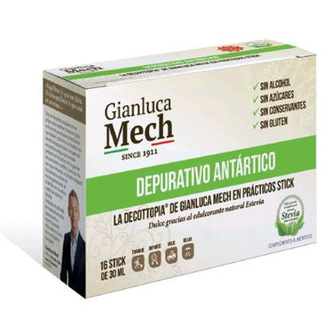 Gianluca Depurativo Antartico Stevia , 16 sticks de 30 ml