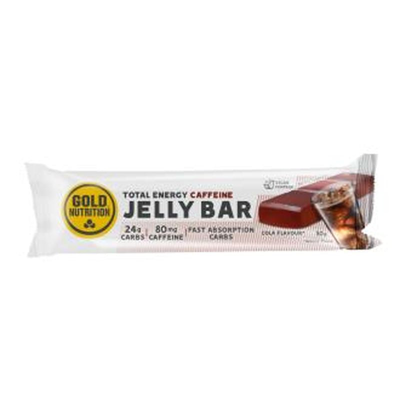 Gold Nutrition Jelly Bar Total Energy Caffeine Cola 15Uds.