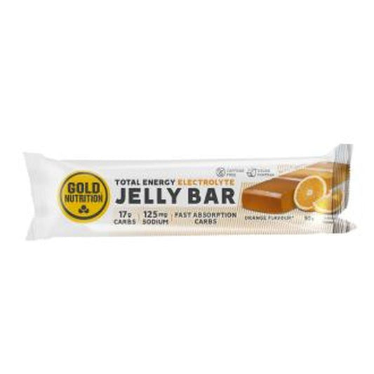 Gold Nutrition Jelly Bar Total Energy Electrolyte Orange 15Uds.