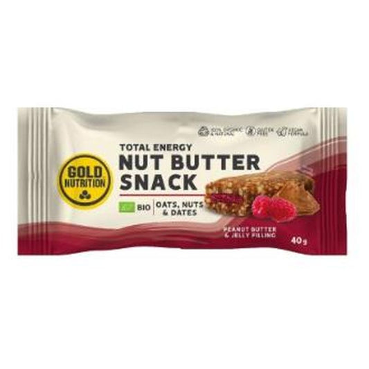 Gold Nutrition Nut Butter Snack Peanut-Jelly 15Uds. Bio
