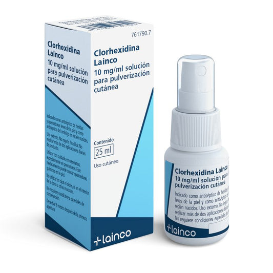 Lainco Clorhexidina 10 mg/ml Solución para Pulverización Cutánea 25 ml