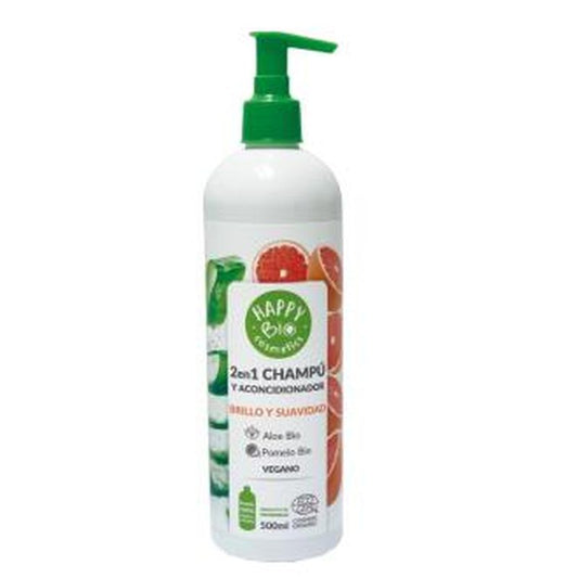 Happy Bio Champu-Acondicionador Pomelo-Aloe 500Ml. Eco 