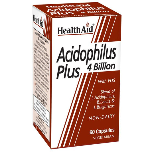 Health Aid Acidophilus Plus 4 Billion 60Cap. 
