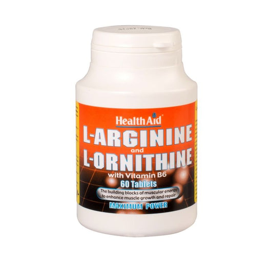 Health Aid L-Arginina Y L-Ornitine 60Comp. 