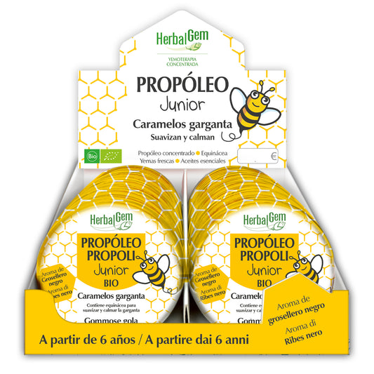 Herbalgem Propoleo Junior Caramelos Expositor 12 Cajas 45 G