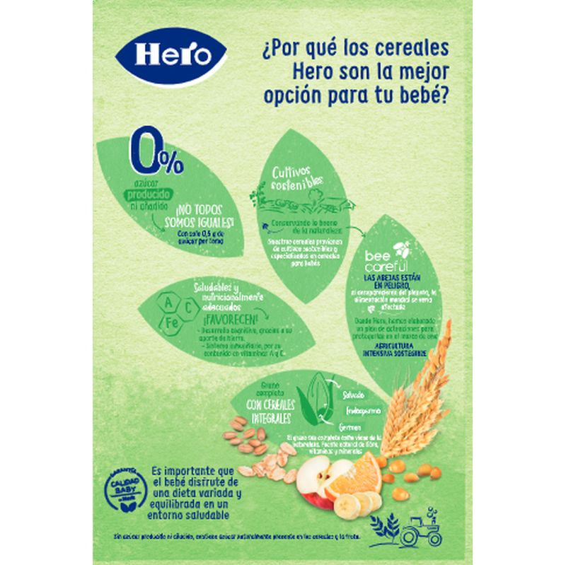 Hero Baby Papilla De Cereales  8 Cereales Con Fruta 340G