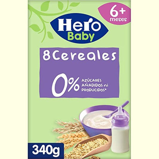 Hero Baby Papilla De Cereales  8 Cereales 340G
