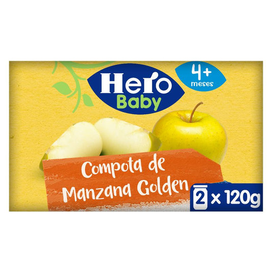 Hero Baby Tarrito  Compota De Manzana 2X120G
