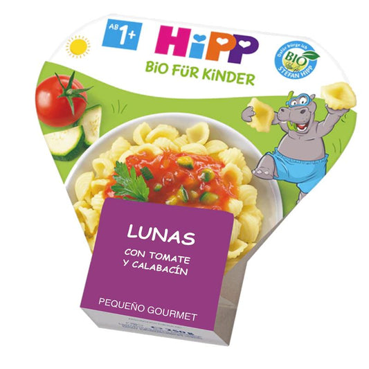 Hipp  Lunas Con Tomate Y Calabacín Bio, 250 G