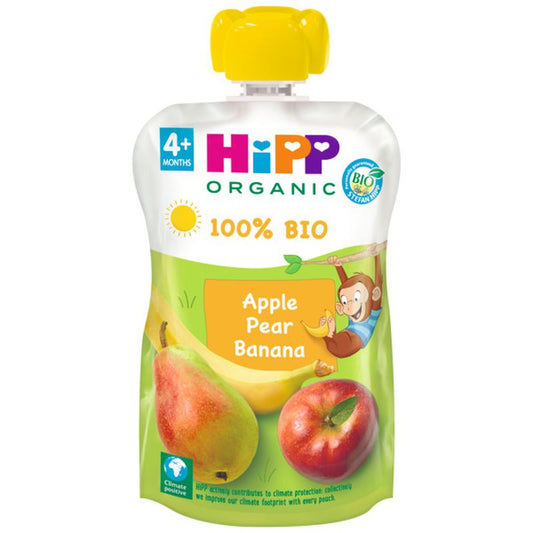 Hipp  Pouches De Manzana Pera Y Plátano Bio, 100 G