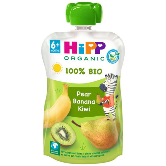 Hipp  Pouches De Pera Plátano Y Kiwi Bio, 100 G
