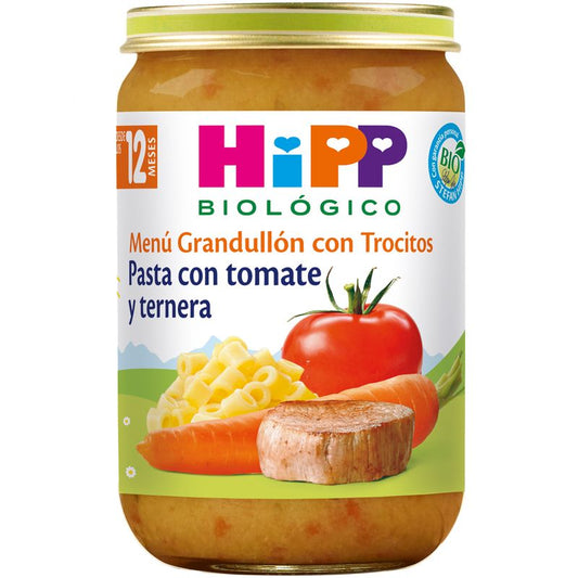Hipp  Tarrito De Pasta Con Tomate Y Ternera Bio, 200 G