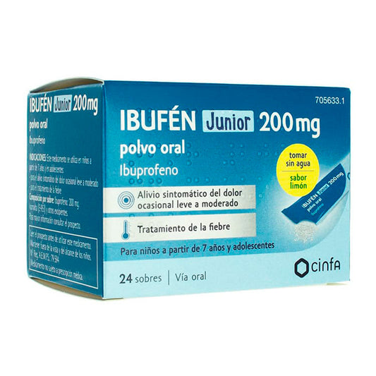 Ibufen Junior, 24 sobres Polvo Oral x 200 Mg