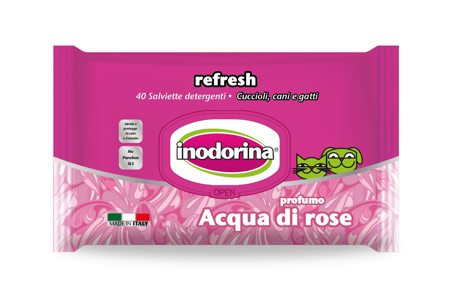 Inodorina Toallita Refresh Acqua Di Rosa 40Ud