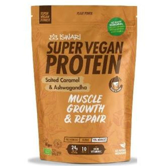 Iswari Super Vegan Protein Caramelo Salado-Ashwagan 350Gr 
