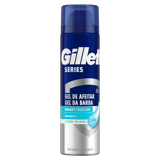 Gillette Series Gel De Afeitar Refrescante Con Eucalipto Para Hombre , 200 ml
