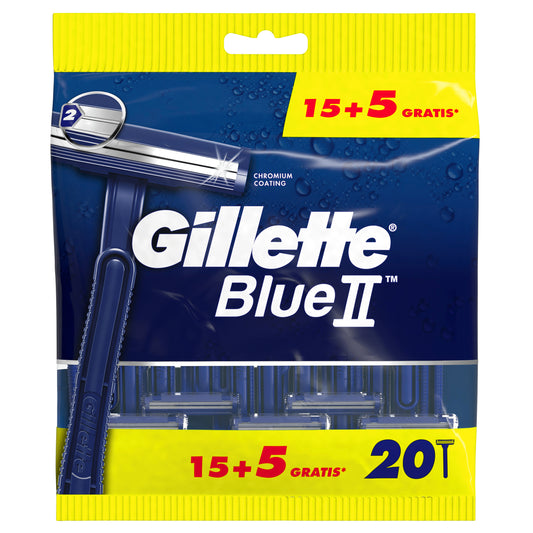 Gillette Blueii Maquinillas Desechables Para Hombre , 20 unidades
