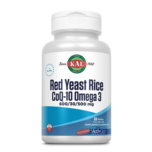 Kal Red Rice Q10 Omega 3 , 60 perlas