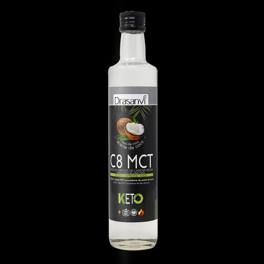 Drasanvi Keto Aceite Mct C8 Puro Coco 100% , 500 ml