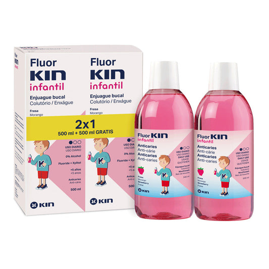 KIN FluorKIN Infantil Enjuague 500 ml 2X1