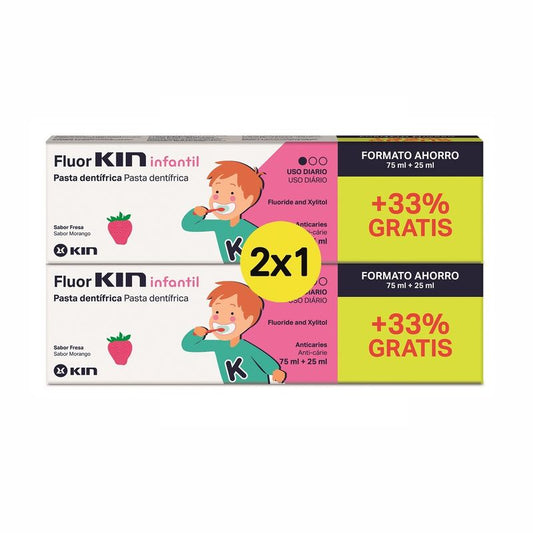 KIN FluorKIN Infantil Pasta 75+25 2X1