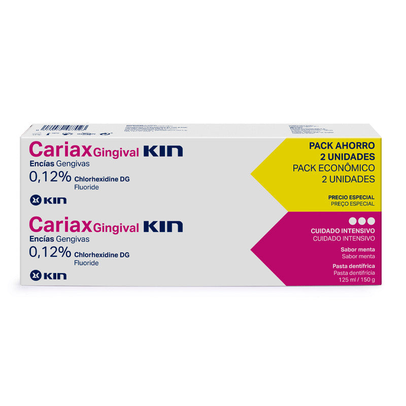 KIN Cariax Gingival Pasta 125 ml, Pack 2 unidades