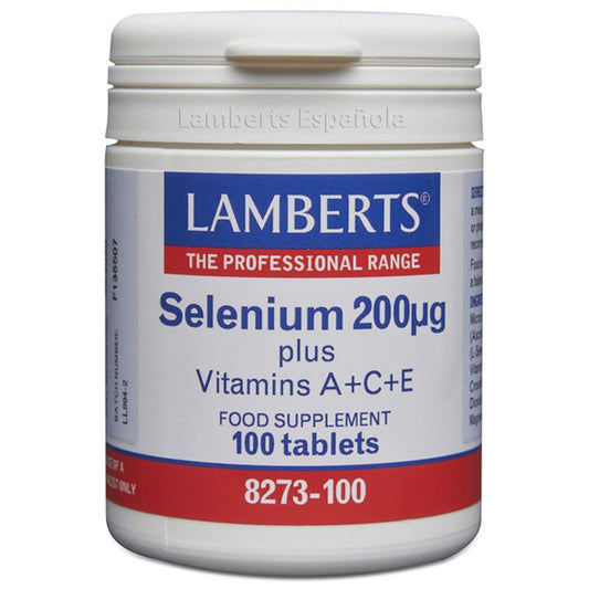 Lamberts Selenio 200 Mcg Vitaminas A+C+E , 100 tabletas   