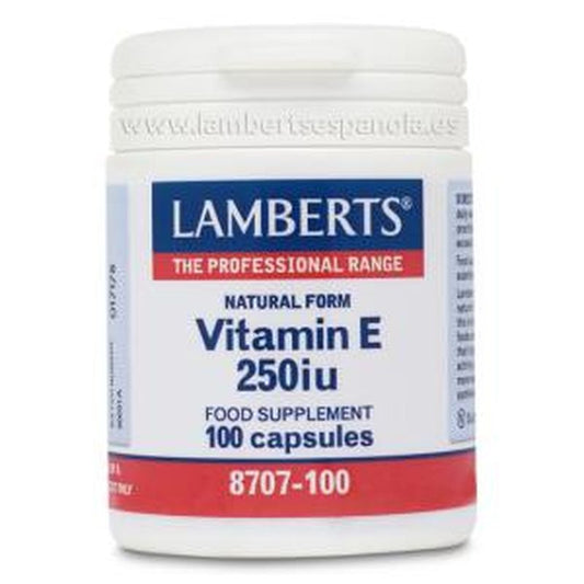 Lamberts Vitamina E Natural 250 U.I. 100  Cápsulas 