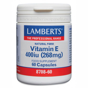 Lamberts Vitamina E 400 Ui , 60 cápsulas   