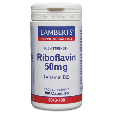 Lamberts Riboflavina (Vit B2) , 100 cápsulas   