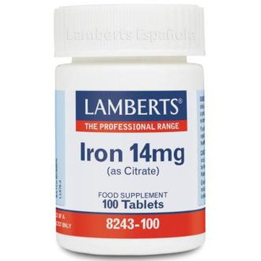 Lamberts Hierro 14 Mg.Citrato 100  Comprimidos 