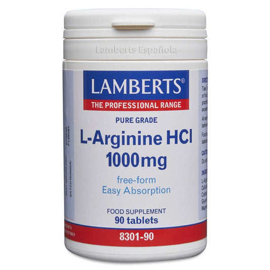 Lamberts L-Arginina Hci 1000Mg , 90 tabletas   