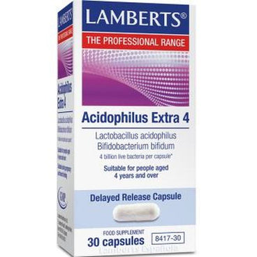 Lamberts Acidofilus Extra 4 S/Leche 30 Cápsulas (Refrigeracion) 