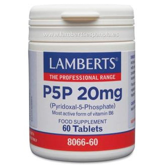 Lamberts P5P 20Mg. Piridoxal-5-Fosfato 60 Comprimidos 