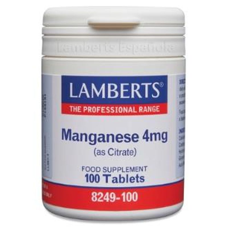 Lamberts Manganeso Citrato 4Mg. 100  Cápsulas 