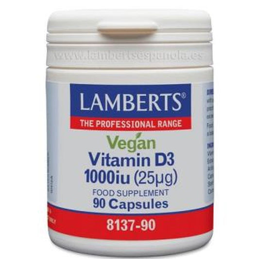 Lamberts Vitamina D3 1000Ui 90 Cápsulas Vegan 