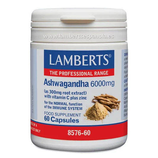 Lamberts Ashwagandha 6000 Mg , 60 cápsulas   