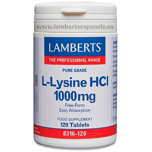Lamberts L-Lisina Hci 1000Mg , 120 tabletas   