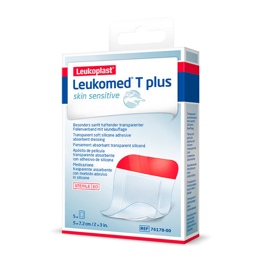 Leukoplast Leukomed T Plus Skin Sensitive, 5 cm x 7,2 cm , 5 unidades