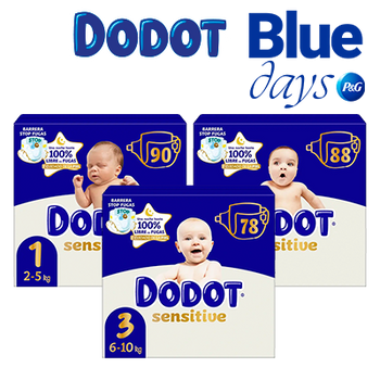 BLUEDAYS - DODOT SENSITIVE + TOALLITAS 70% DTO. 2ª UD. (2 MARZO 2026)