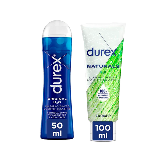 Durex Pack Natural Lubricante, 100 Ml + Lubricante Original, 50 Ml