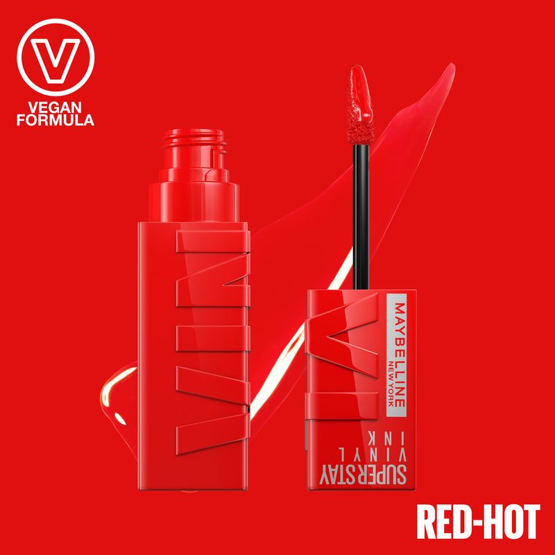Maybelline New York Pintalabios Superstay Vinyl In, Tono 25 Red-Hot