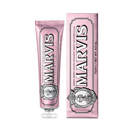 Marvis Dentífrico Sensitive Gums Gentle Mint Con Flúor  , 75 ml