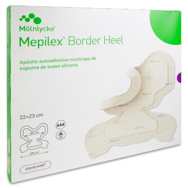 Mepilex Border Heel Apósito 22X23 cm, 3 unidades