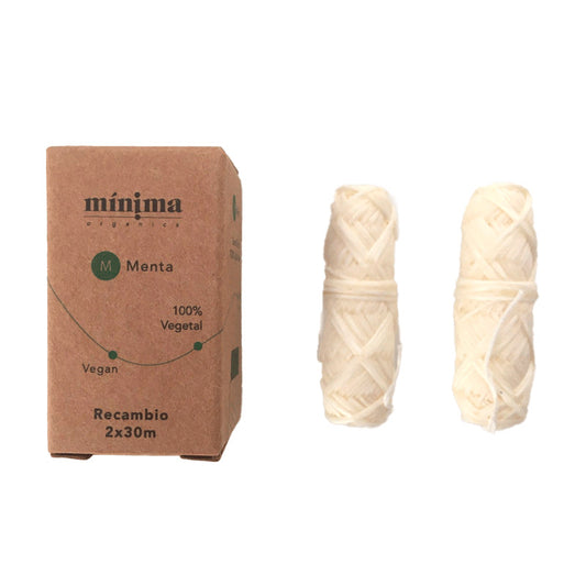 Mínima Organics Hilo Dental de Maiz / Vegano Recambio - 30M x 2