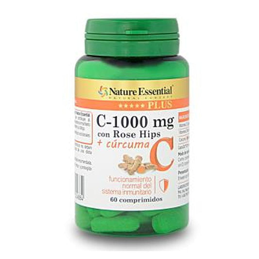 Nature Essential Vit. C+Rose Hips+Curcuma 60 Comprimidos