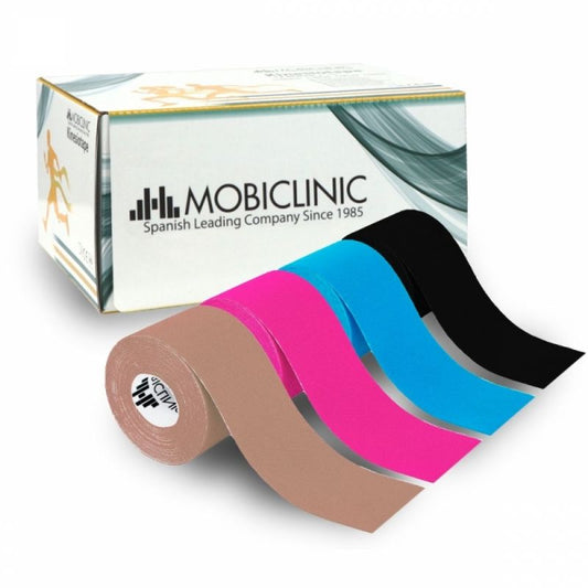Mobiclinic Pack De 4 Kinesiotape Impermeable Venda Neuromuscular, 5Mx5Cm 