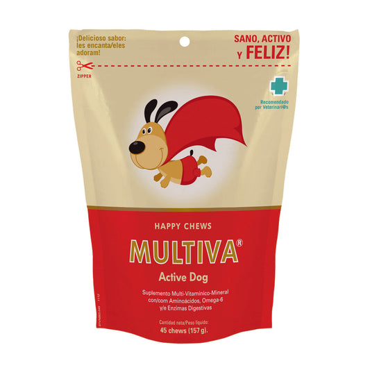Vetnova Multiva Active Dog, 45 Chews, snack para perros