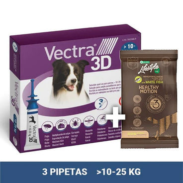 Vectra 3D Perro 10-25 kg 3 Pipetas