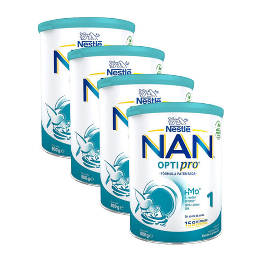 Pack 4 X Nestlé Nan 1 Optipro Leche Para Lactantes Premium 800 gr
